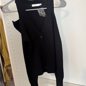 Off the shoulder black sweater top